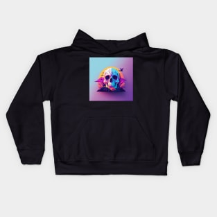 gradient nature skull Kids Hoodie